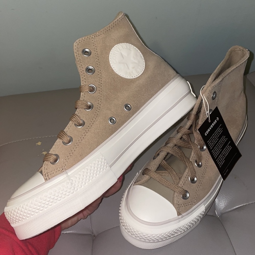 Converse Chuck Taylor All Star Lift Platform Suede Shoes